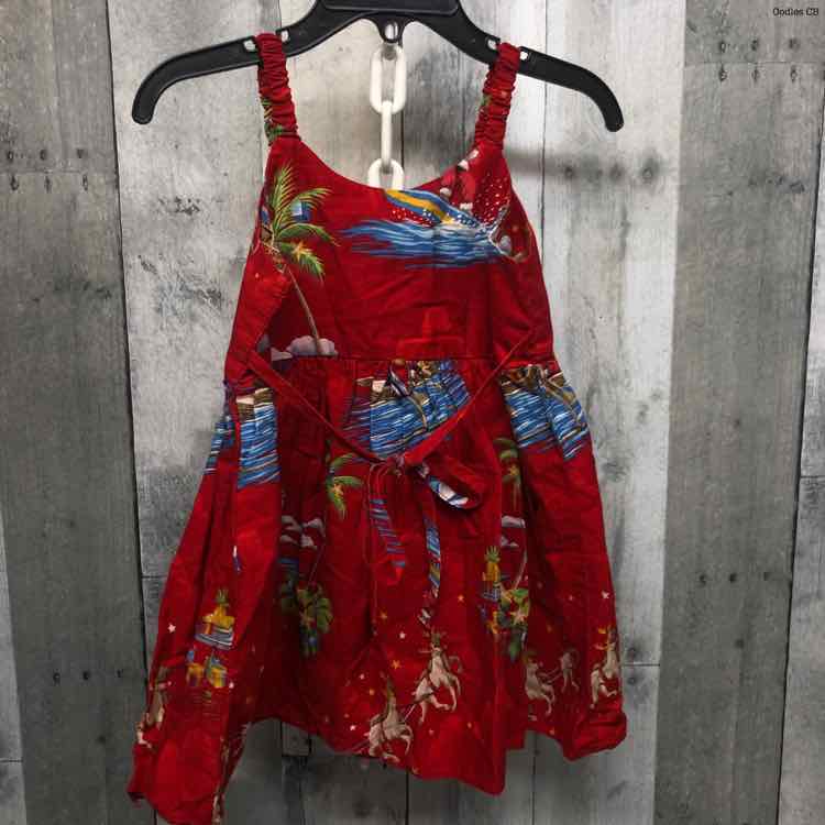 Size 1/2 Red Graphic Pacific Legend Dress