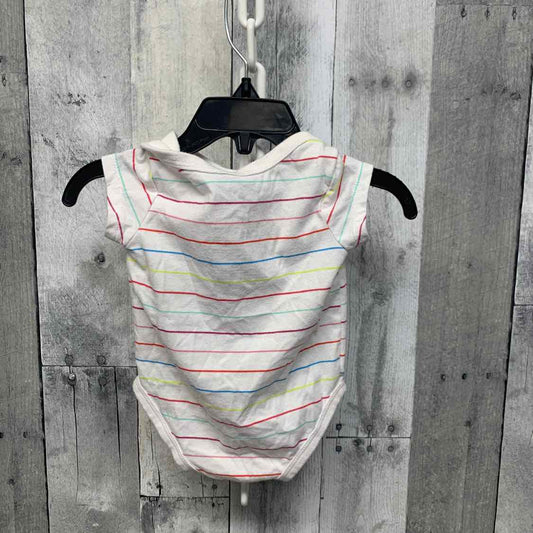 Size 3 Months White/Pink Sport Brand Bodysuit