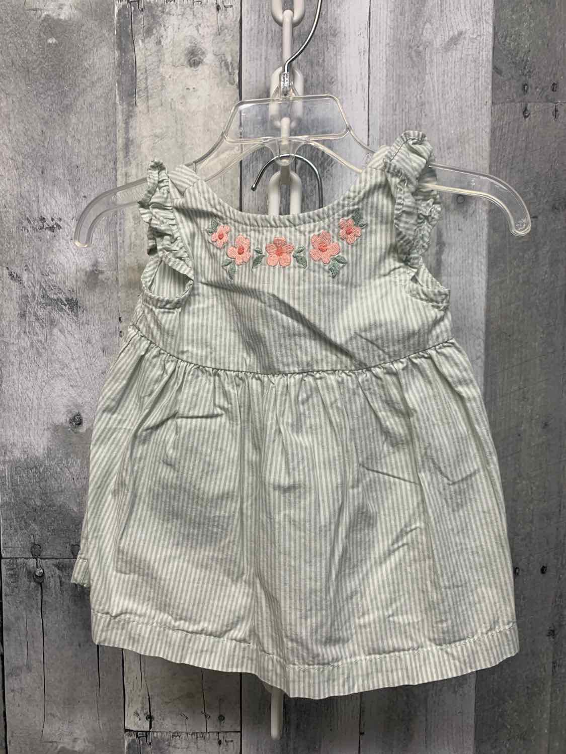 Size 3 Months Green/White Carter's 2pc Dress