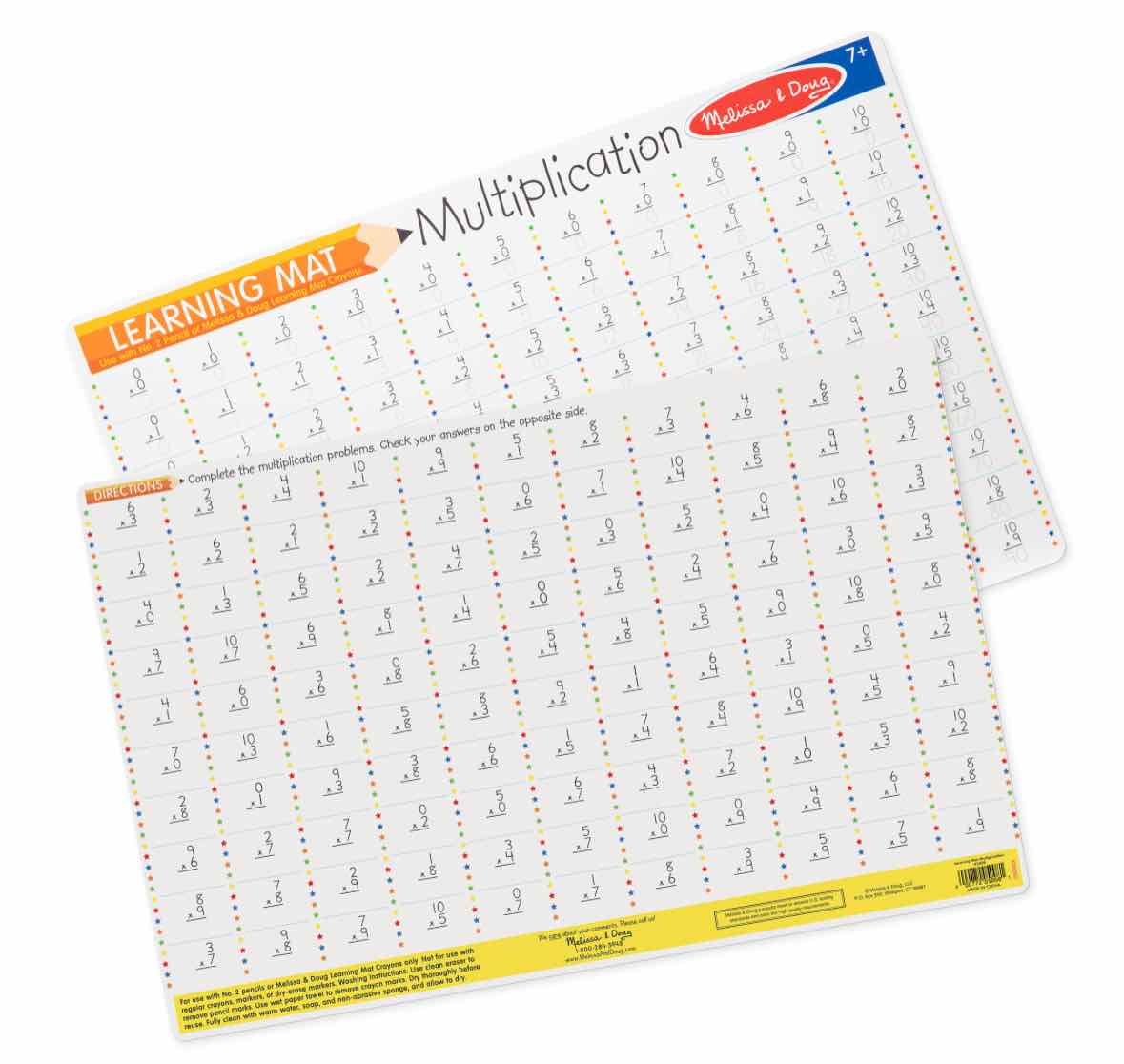 Melissa & Doug Multiplication Write-A-Mat - OodlesCB