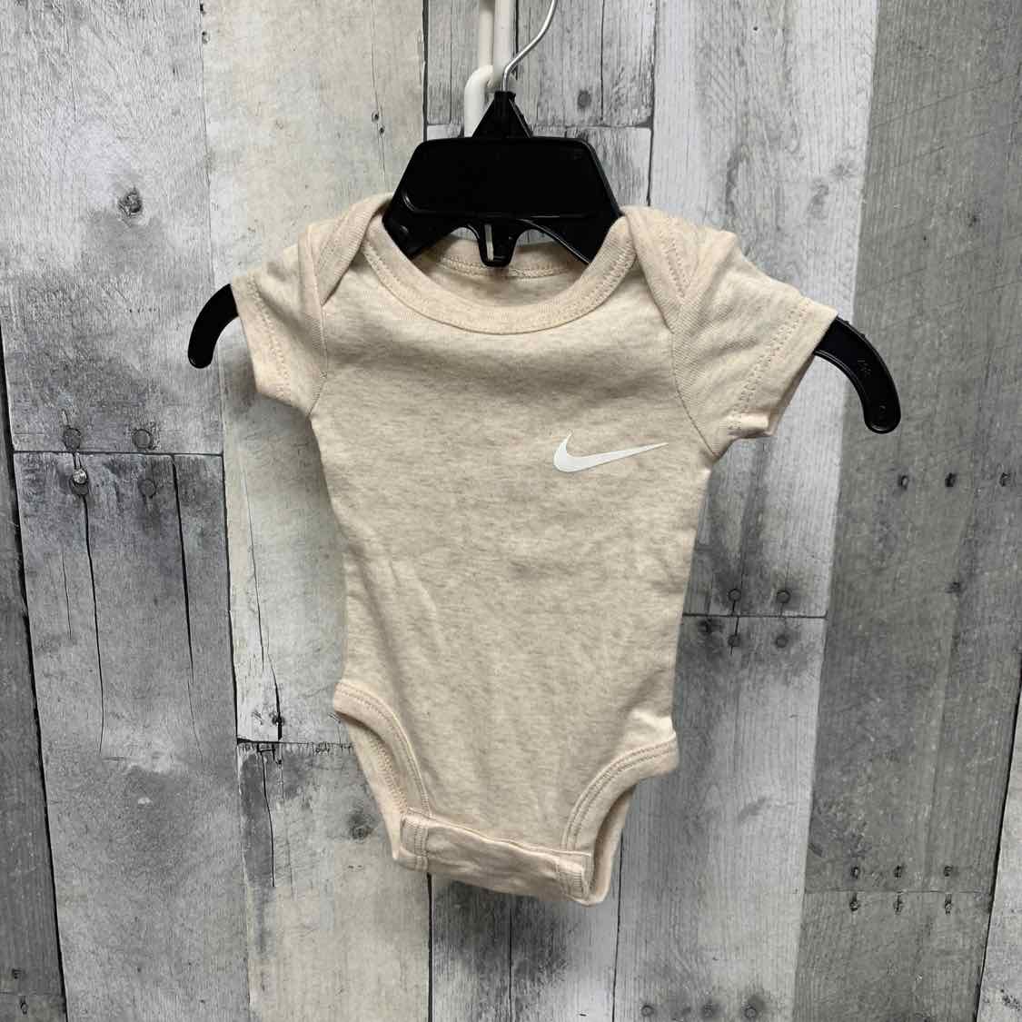 Size Newborn Tan/White Sport Brand Bodysuit