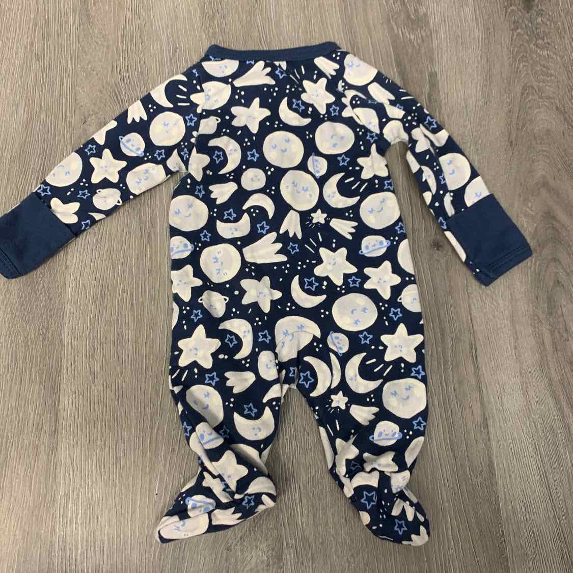 Size Preemie Navy Print Wonder Nation Footy PJs