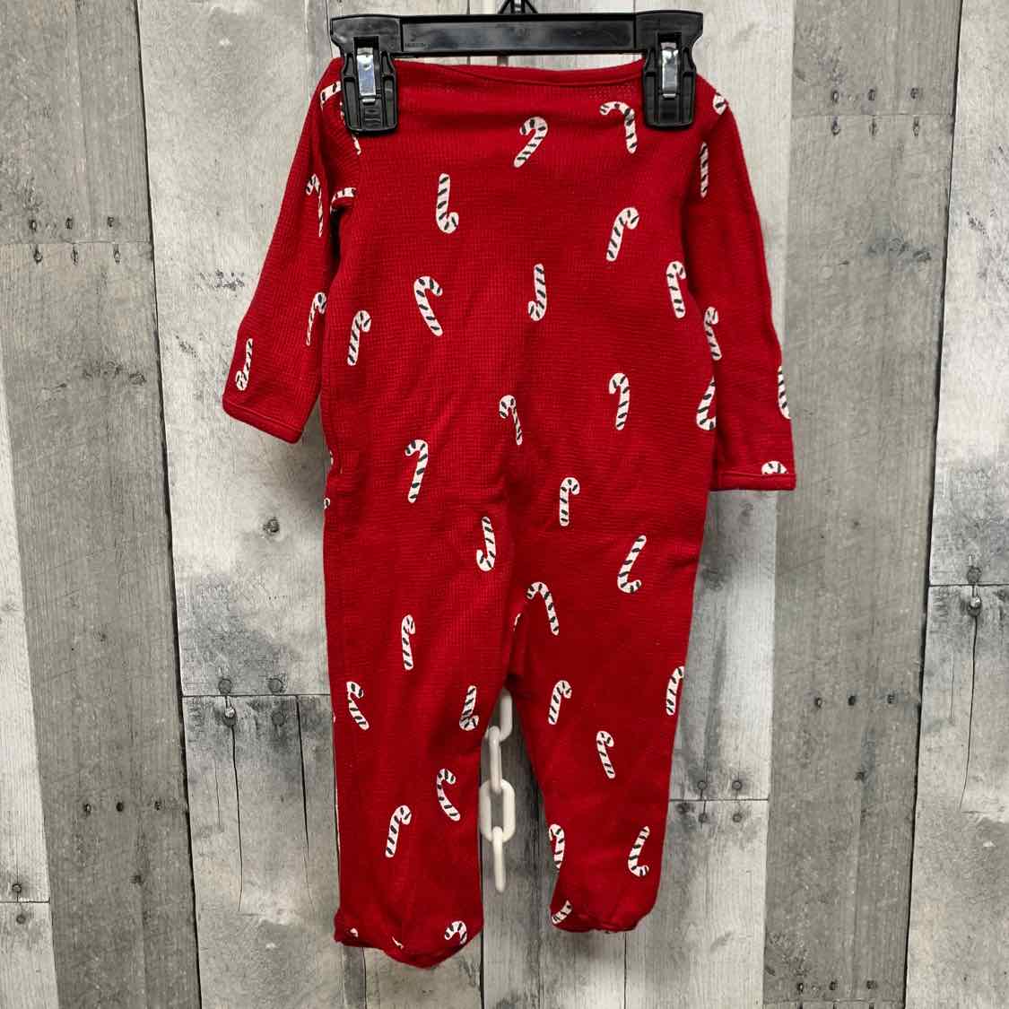 Size 6 Months Red Print Just One You Footy PJs