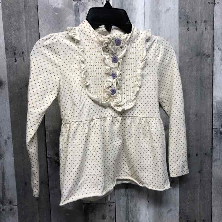 Size 6 White/Gold Matilda Jane Long Sleeve Shirt