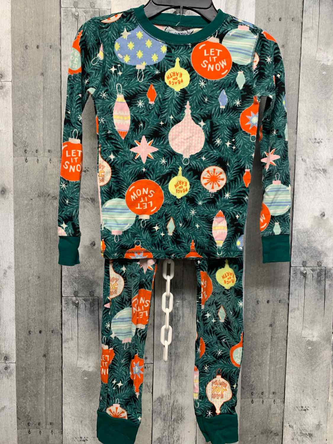 Size 8 Green Print Old Navy 2pc PJs