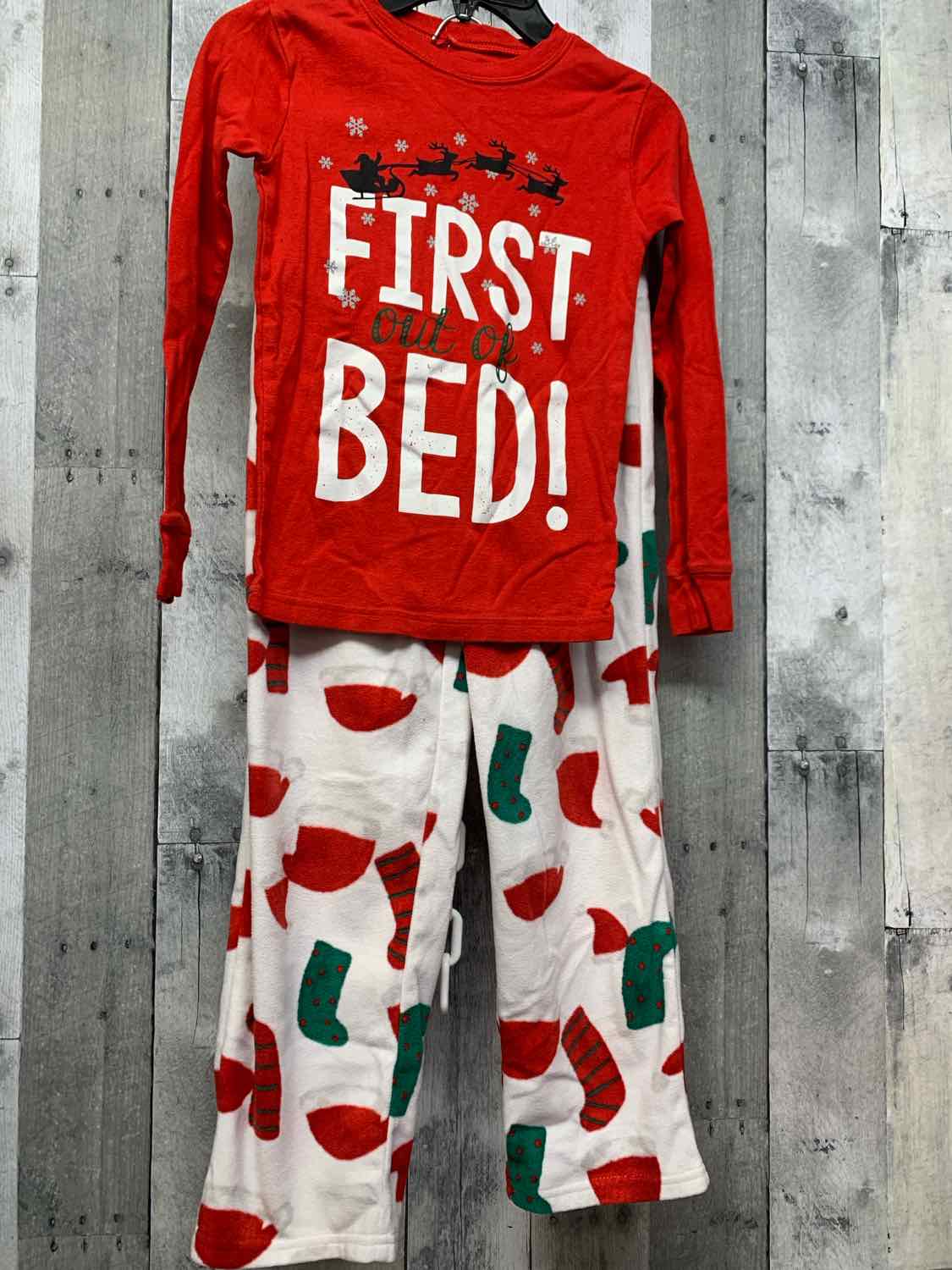 Size 8 Red/White Carter's 2pc PJs
