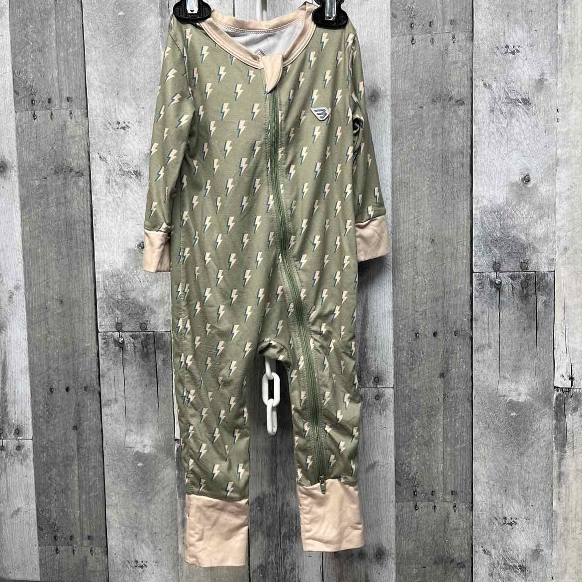 Size 6-12 Months Green/Tan Boutique Brand Footy PJs