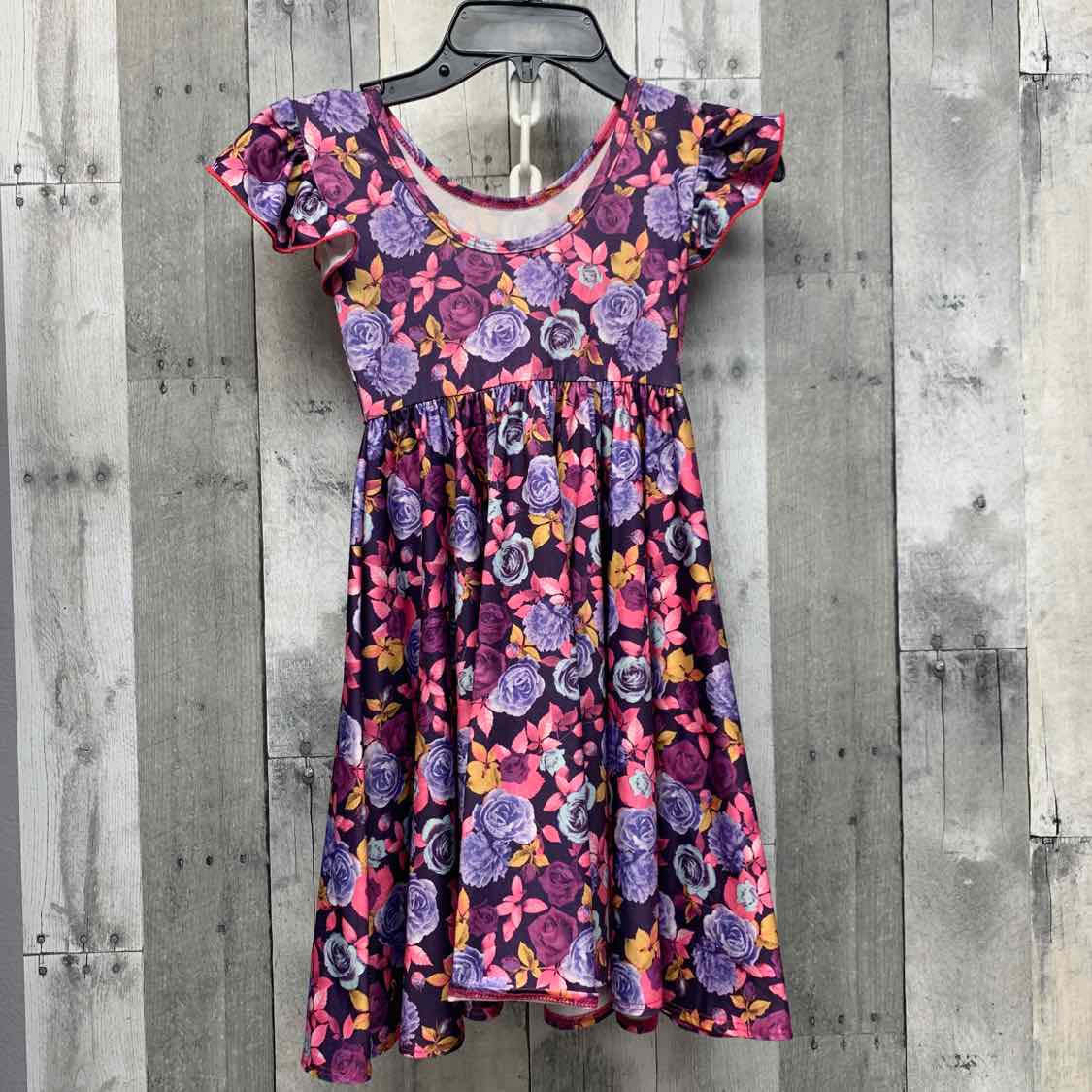 Size 5/6 Purple Print Dot Dot Smile Dress