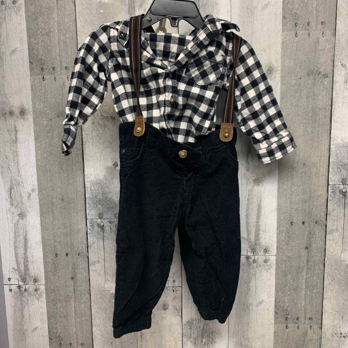 Size 12 Months Black/White Carter's Shirt/Pants