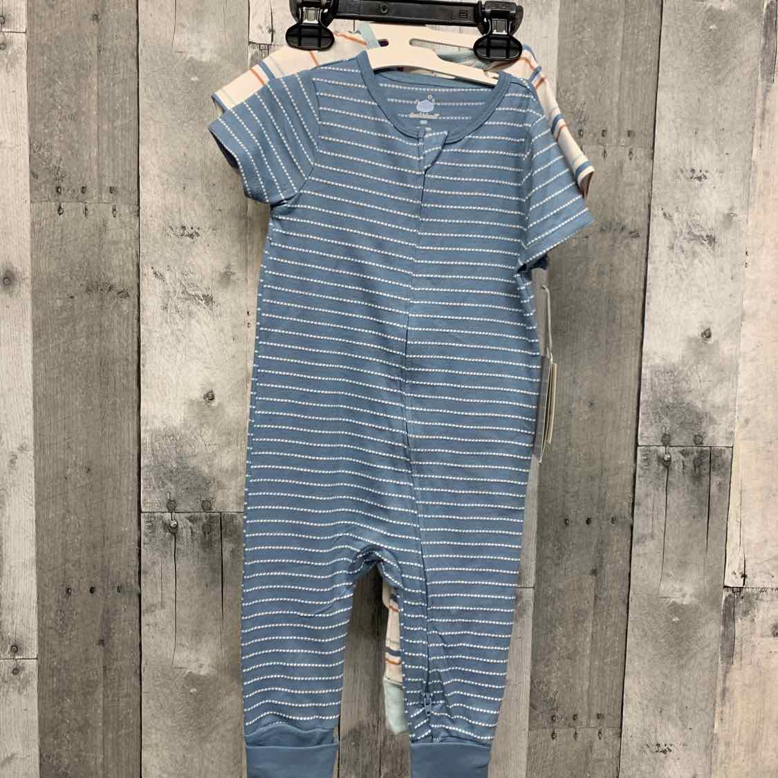 Size 12 Months Blue/White Cloud Island Romper