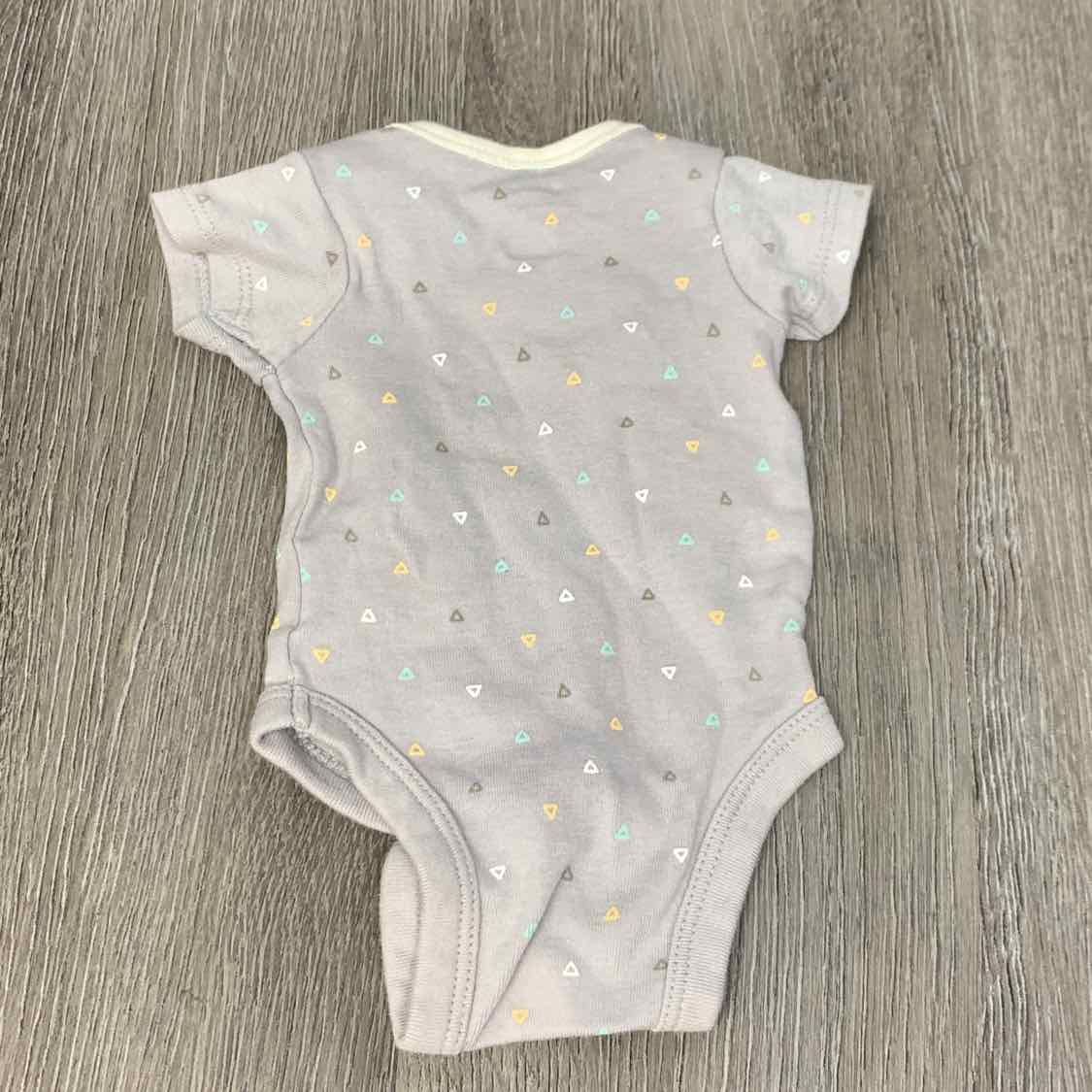 Size Preemie Gray Print Gerber Onesie - OodlesCB