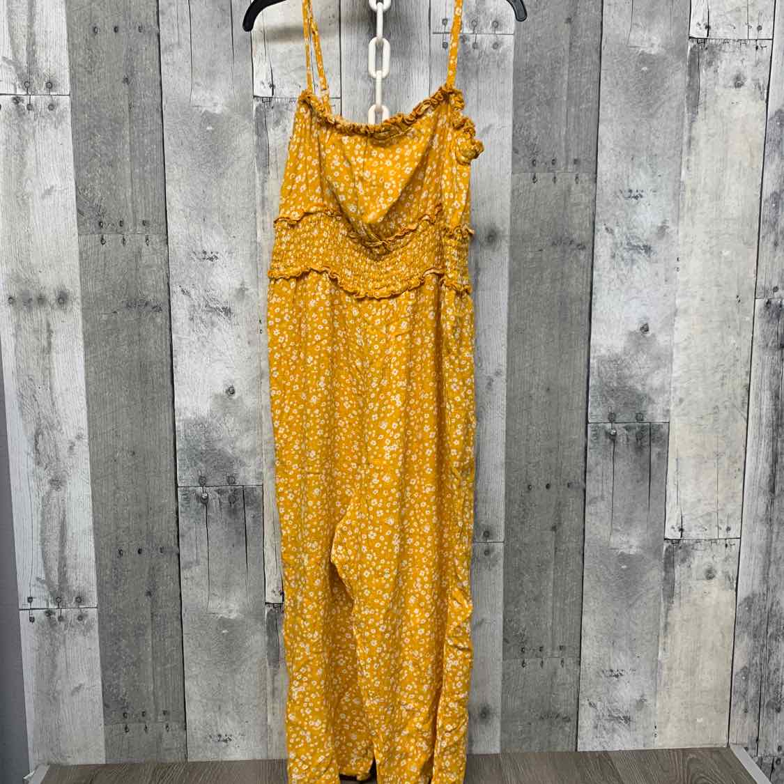 Size 8 Yellow Floral Print B Brand Romper