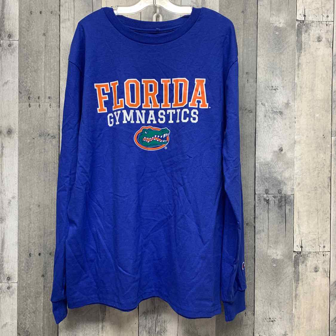 Size 14/16 Blue Graphic Champion Long Sleeve Shirt