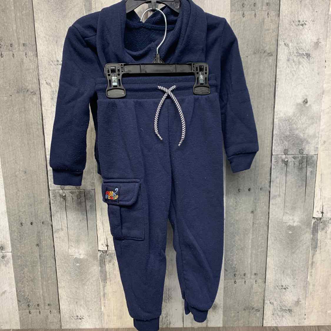 Size 2T Navy Graphic B Brand Sweats - 2pc