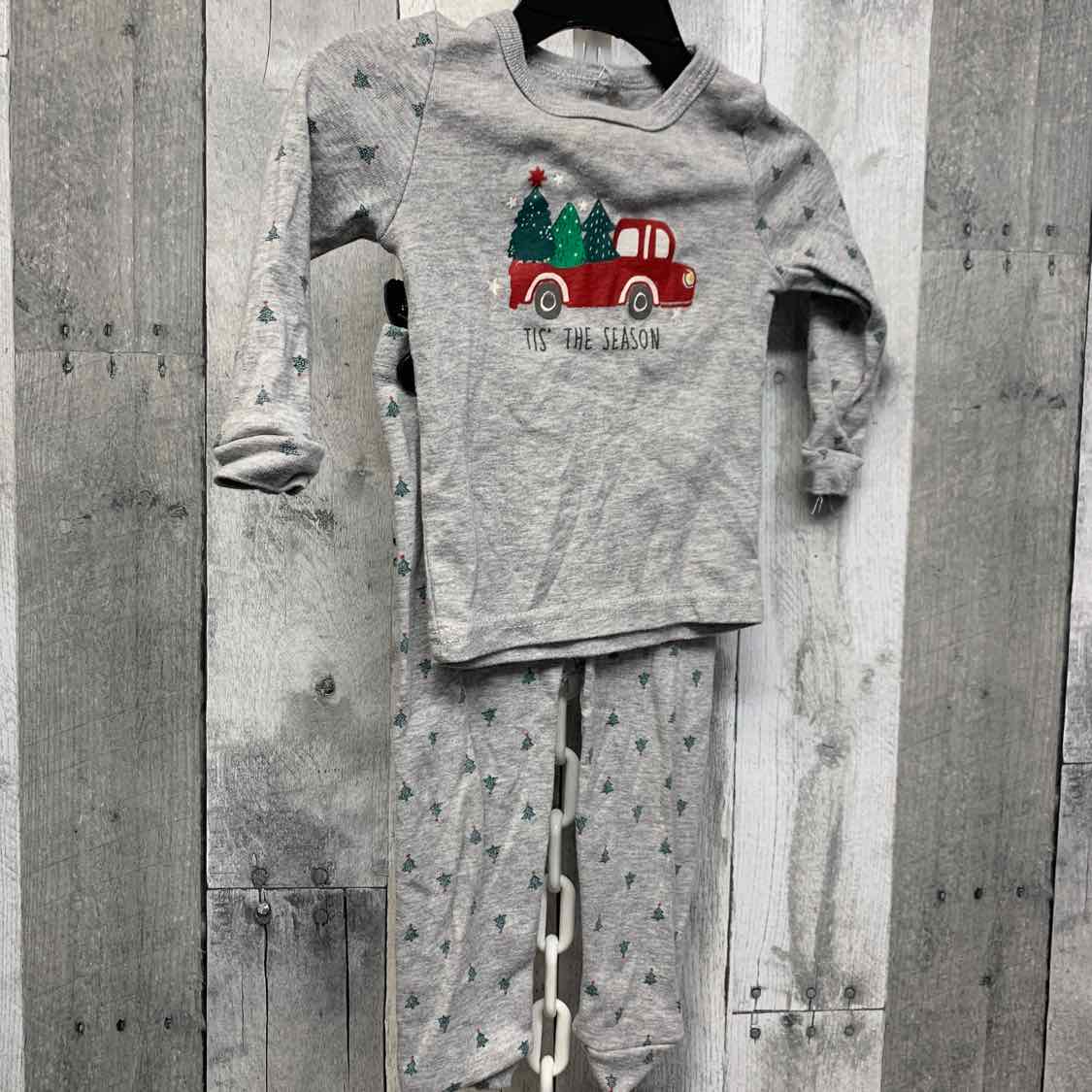 Size 12 Months Gray Print Chick Pea 2pc PJs