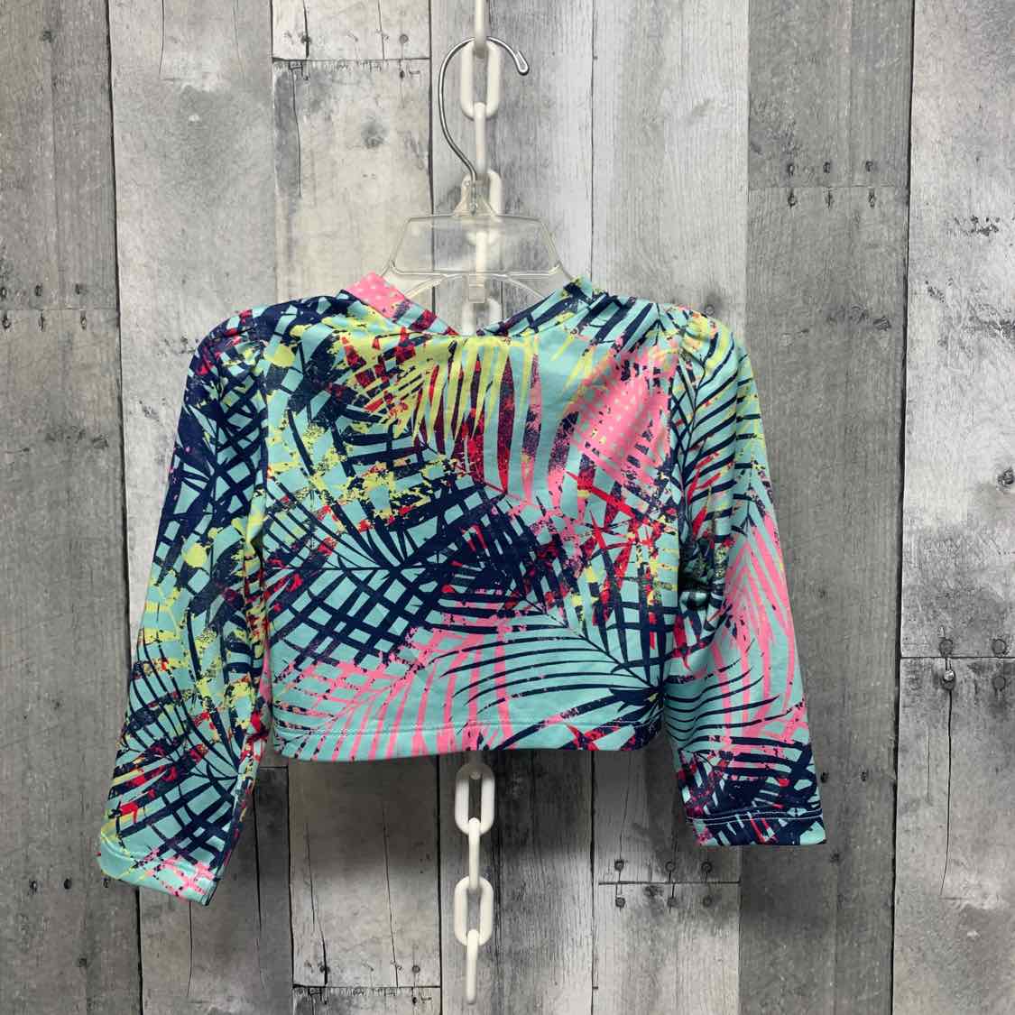 Size 2T Blue/Yellow Reel Legends Swim Top