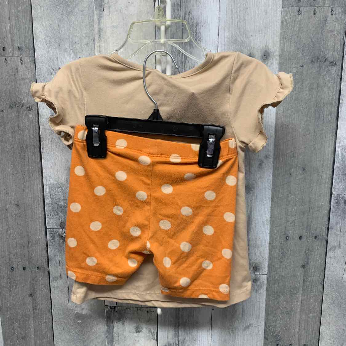 Size 3T Tan/Orange Disney Shirt/Shorts
