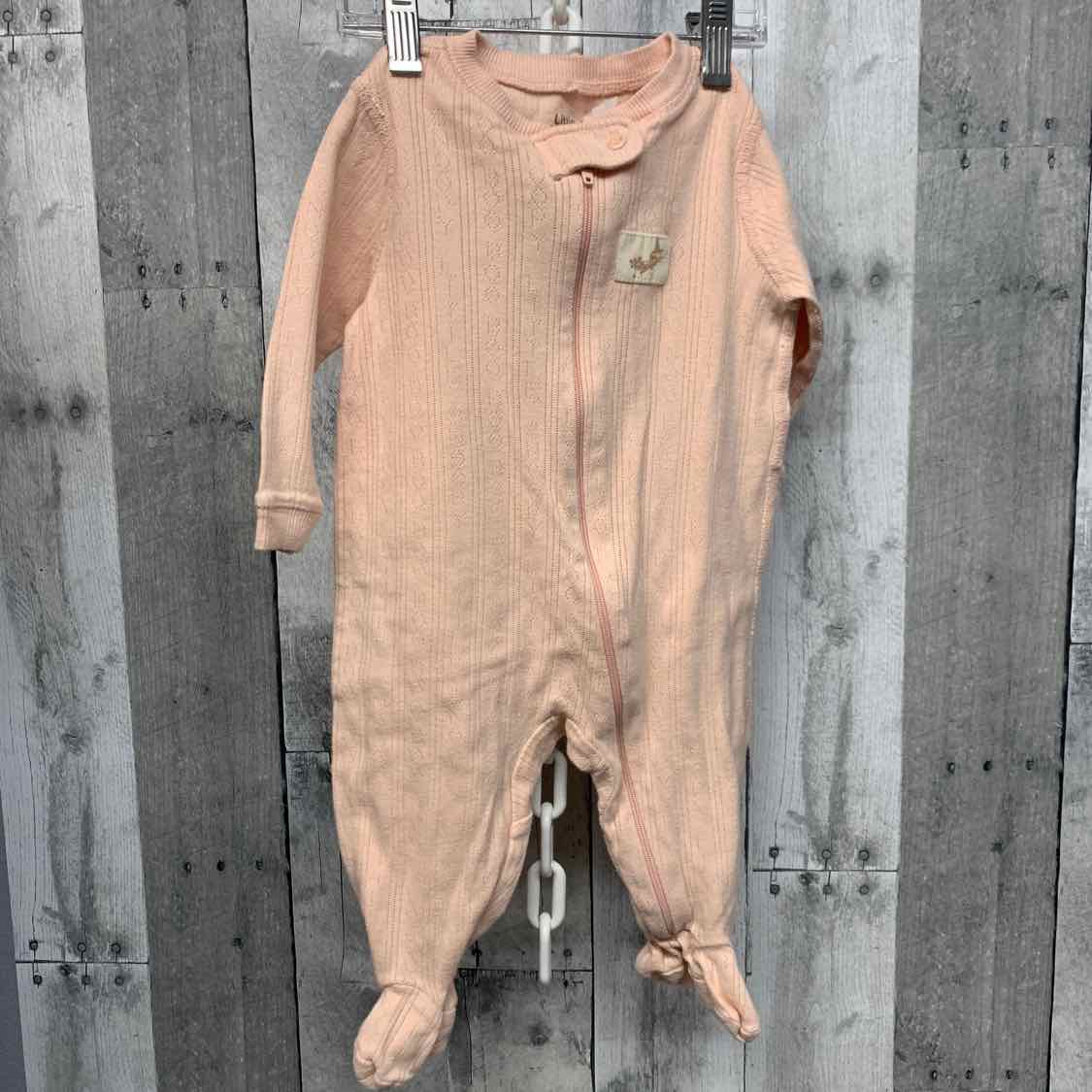 Size 6-9 Months Pink Peanuts Footy PJs