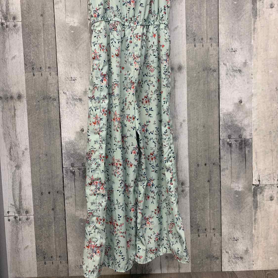 Size 8 Teal Floral Print Jenna & Jessie Romper