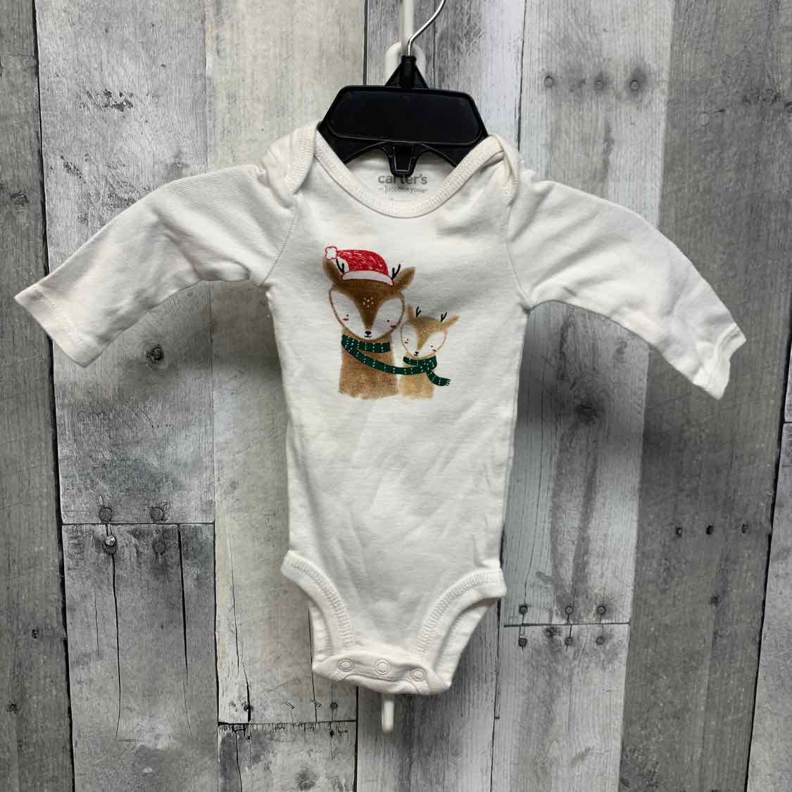 Size Newborn White Print Just One You Bodysuit