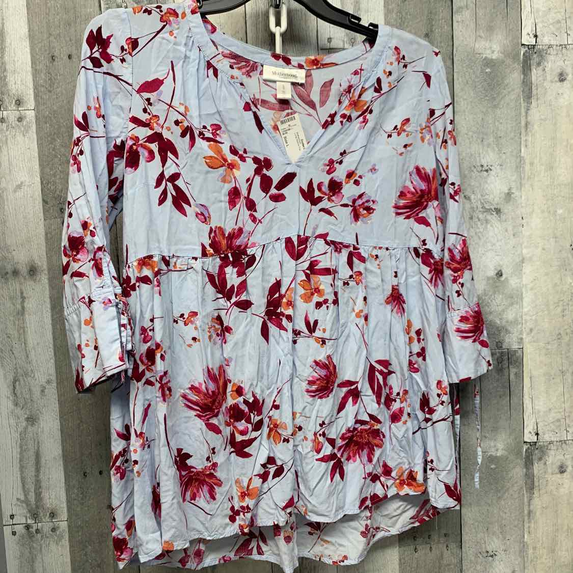 Size L Blue/Pink Motherhood Long Sleeve Top