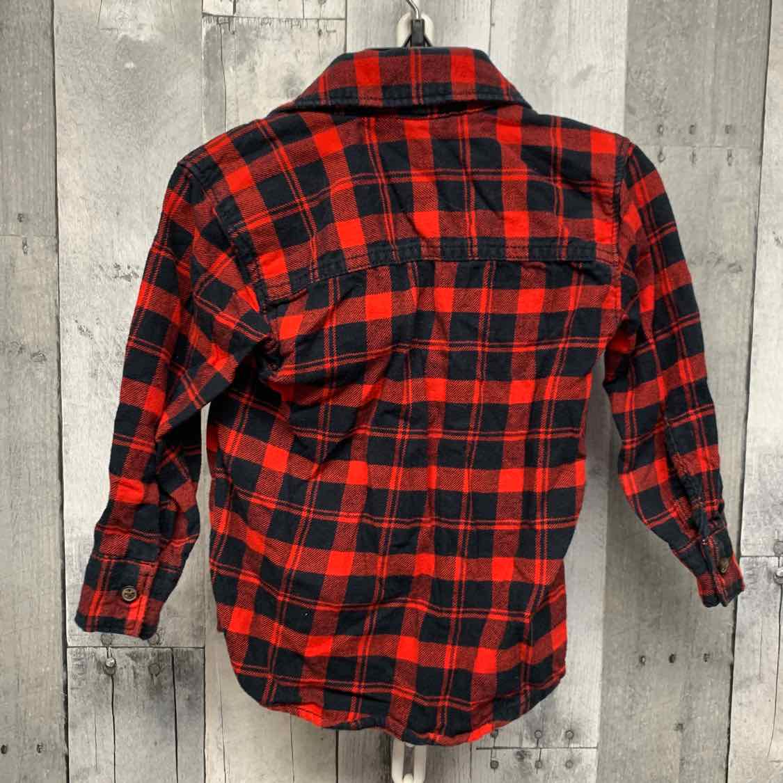 Size 2T Red/Black Carter's LS Button Up