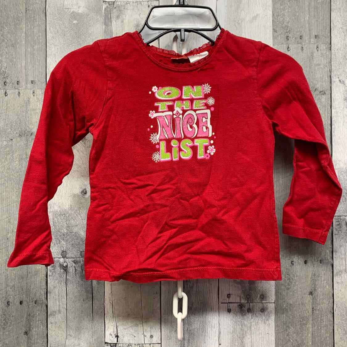 Size 4T Red Holiday Brands Long Sleeve Shirt