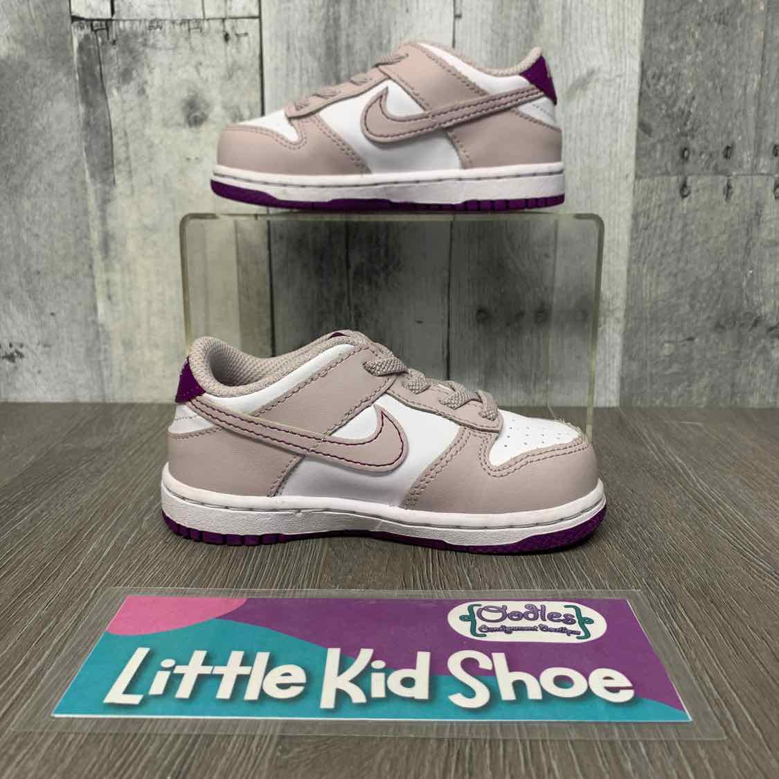 Size 8 White/Purple Sport Brand Sneakers