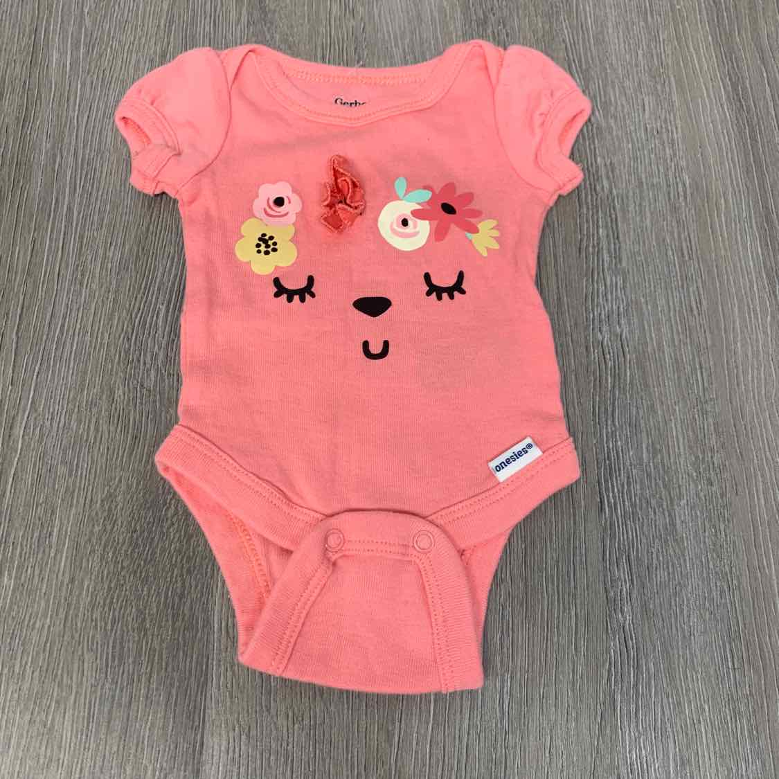 Size Preemie Pink Graphic Gerber Bodysuit - OodlesCB