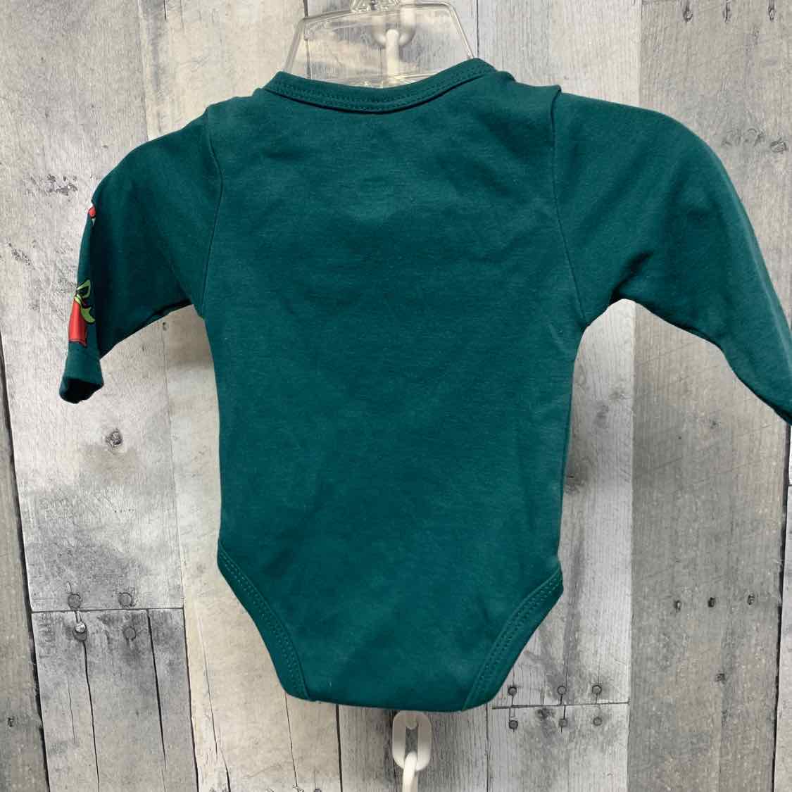 Size 3 Months Green Graphic Holiday Brands Bodysuit