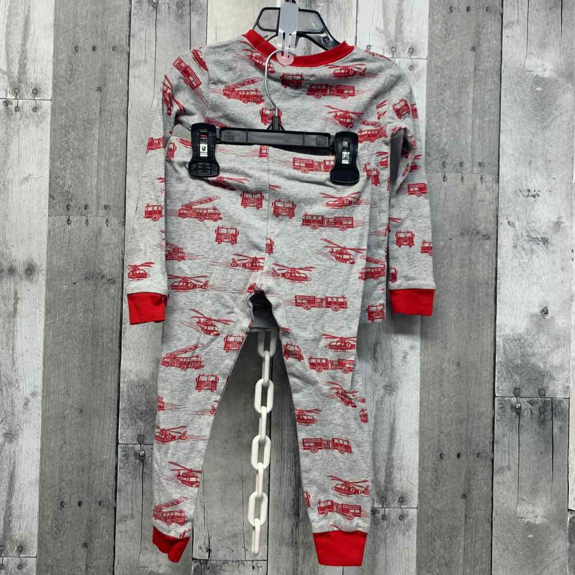Size 3T Gray/Red Members Mark 2pc PJs