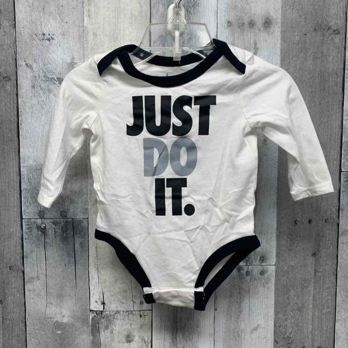 Size 6 Months White Print Sport Brand Bodysuit