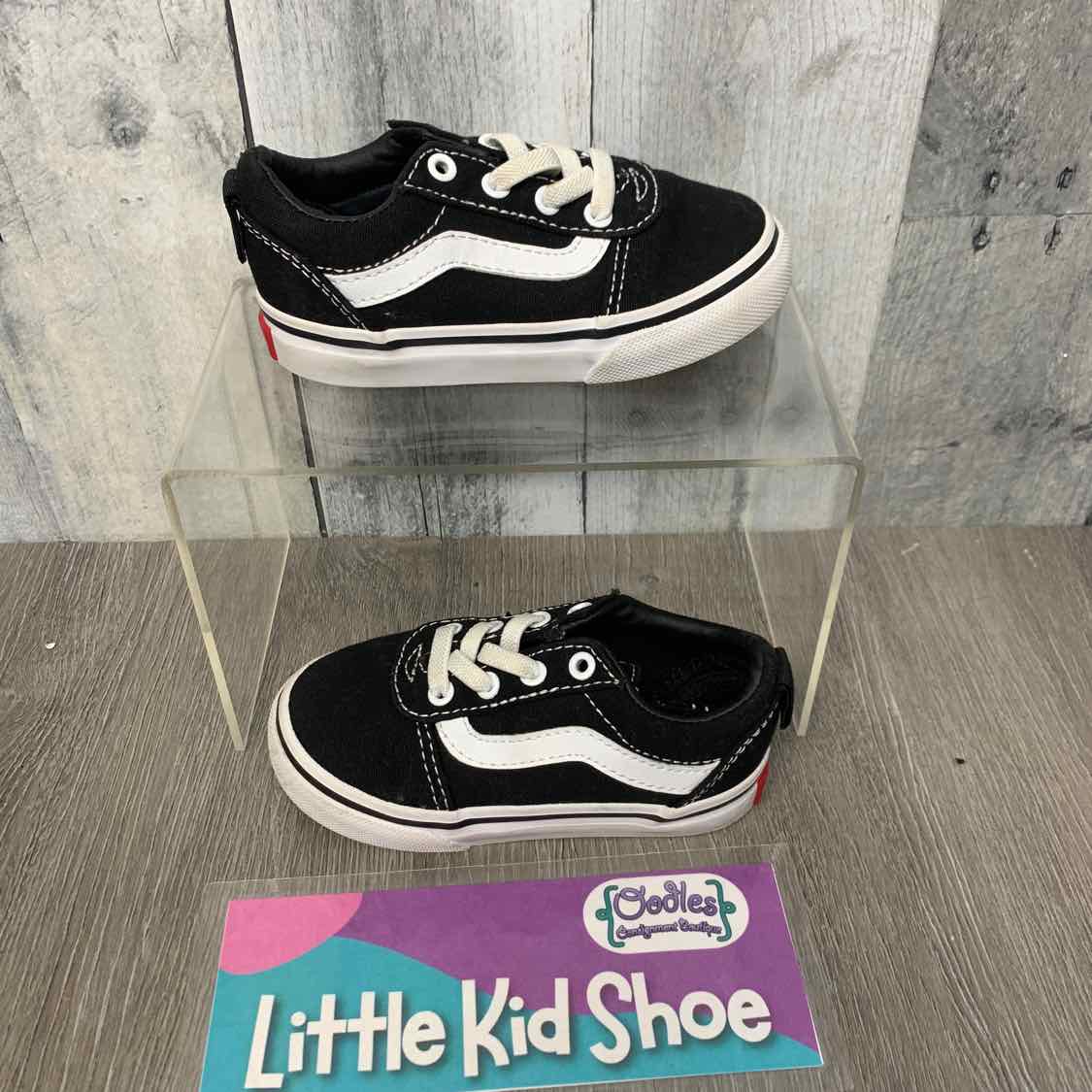 Size 6 Black/White Vans Sneakers