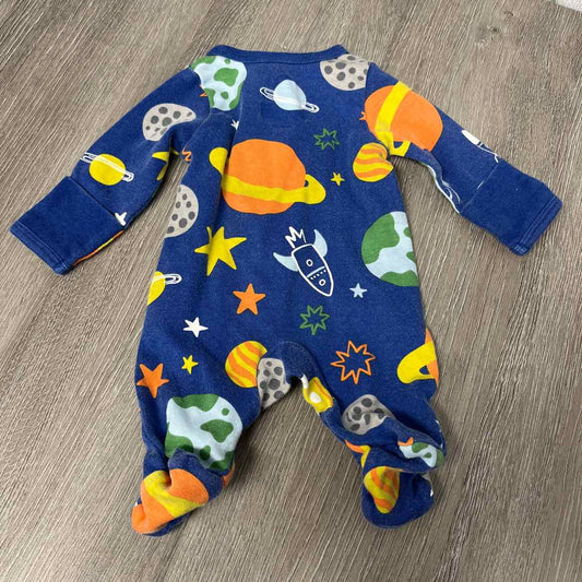 Size Preemie Blue Print Wonder Nation Footy PJs