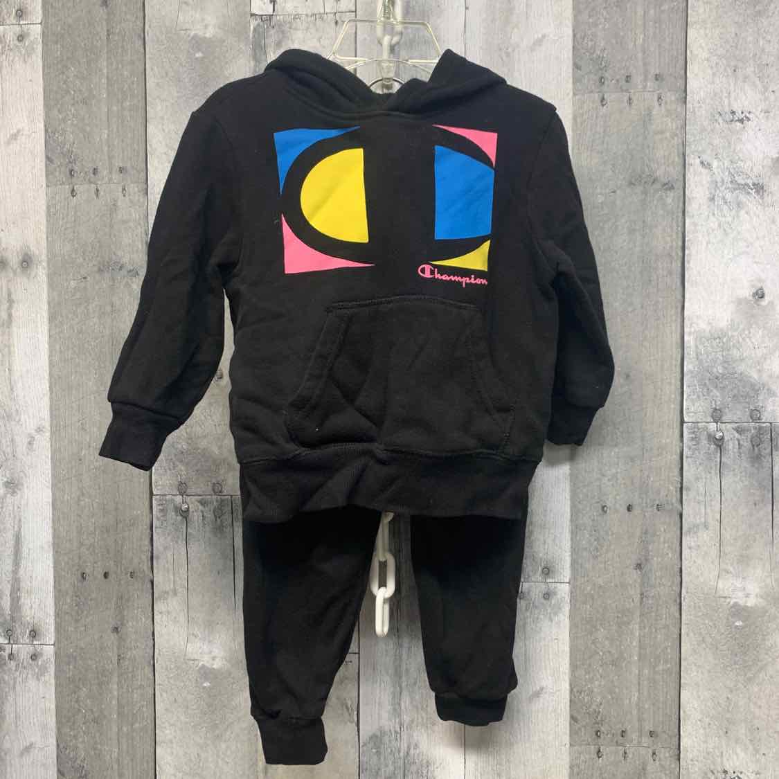 Size 2T Black/Pink Champion Jacket/Pants