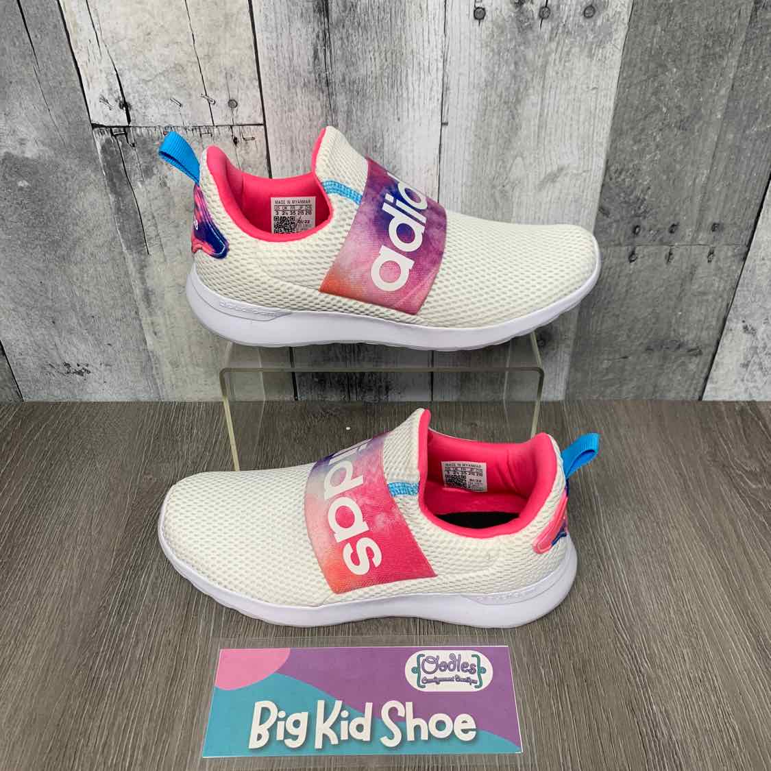 Size 3 White/Pink Sport Brand Sneakers