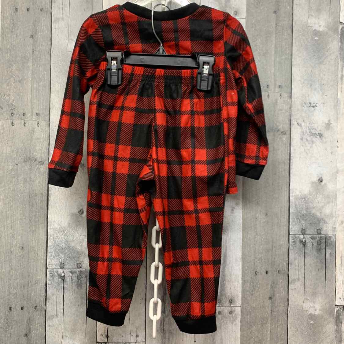 Size 2T Red/Black Holiday Brands 2pc PJs