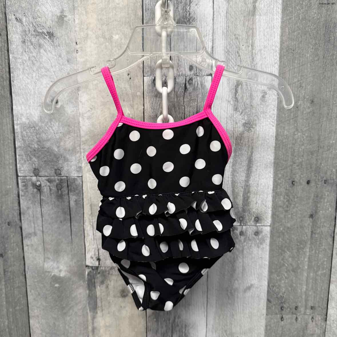Size 12 Months Black Print Carter's Swim Suit - 1pc - OodlesCB