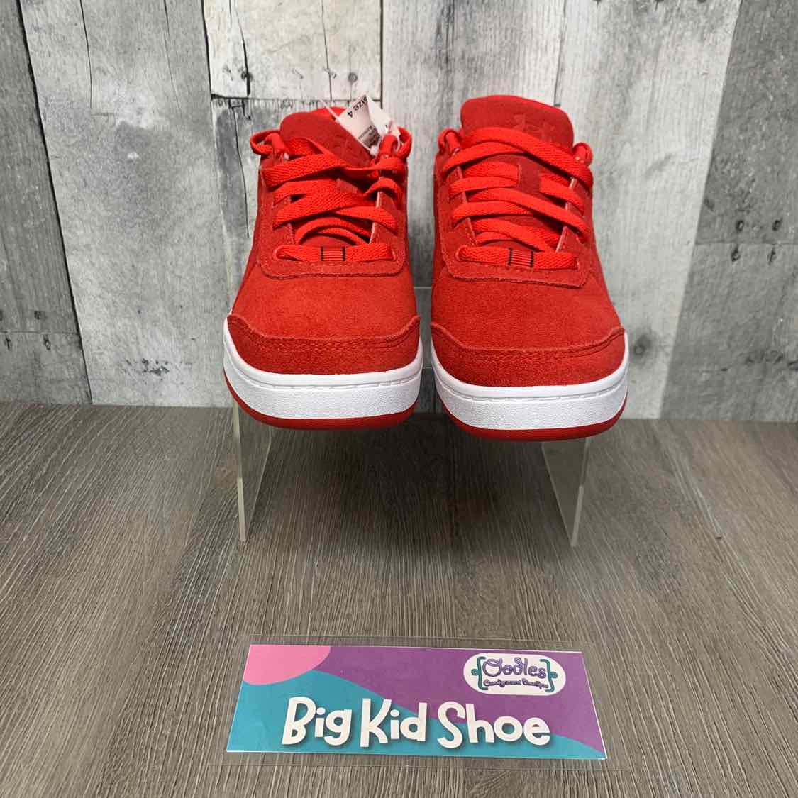 Size 4 Red/White Sport Brand Sneakers