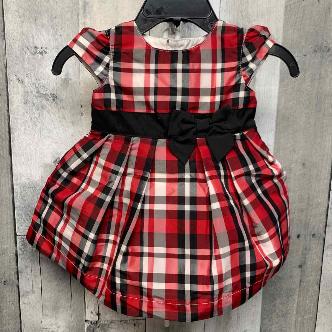 Size 3 Months Red/Gray Carter's Dress