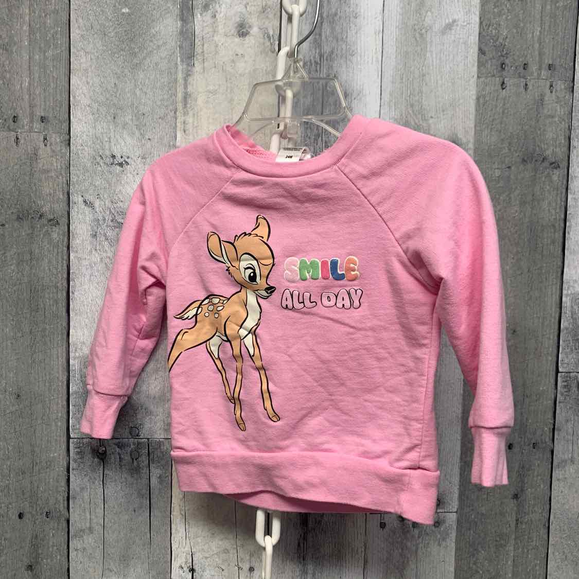 Size 24 Months Pink Graphic Disney Long Sleeve Shirt