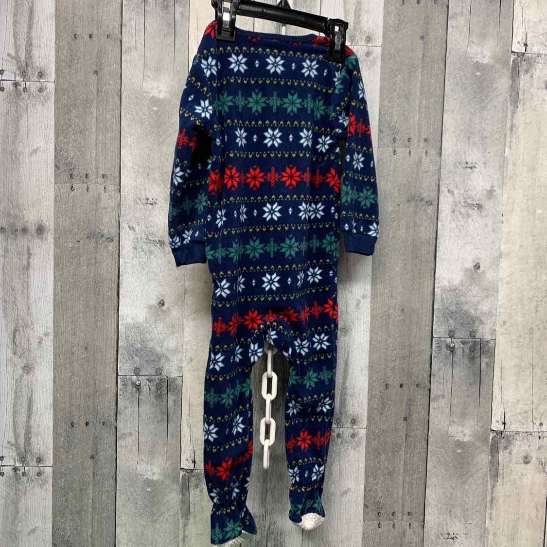 Size 18 Months Navy Print Gerber Footy PJs