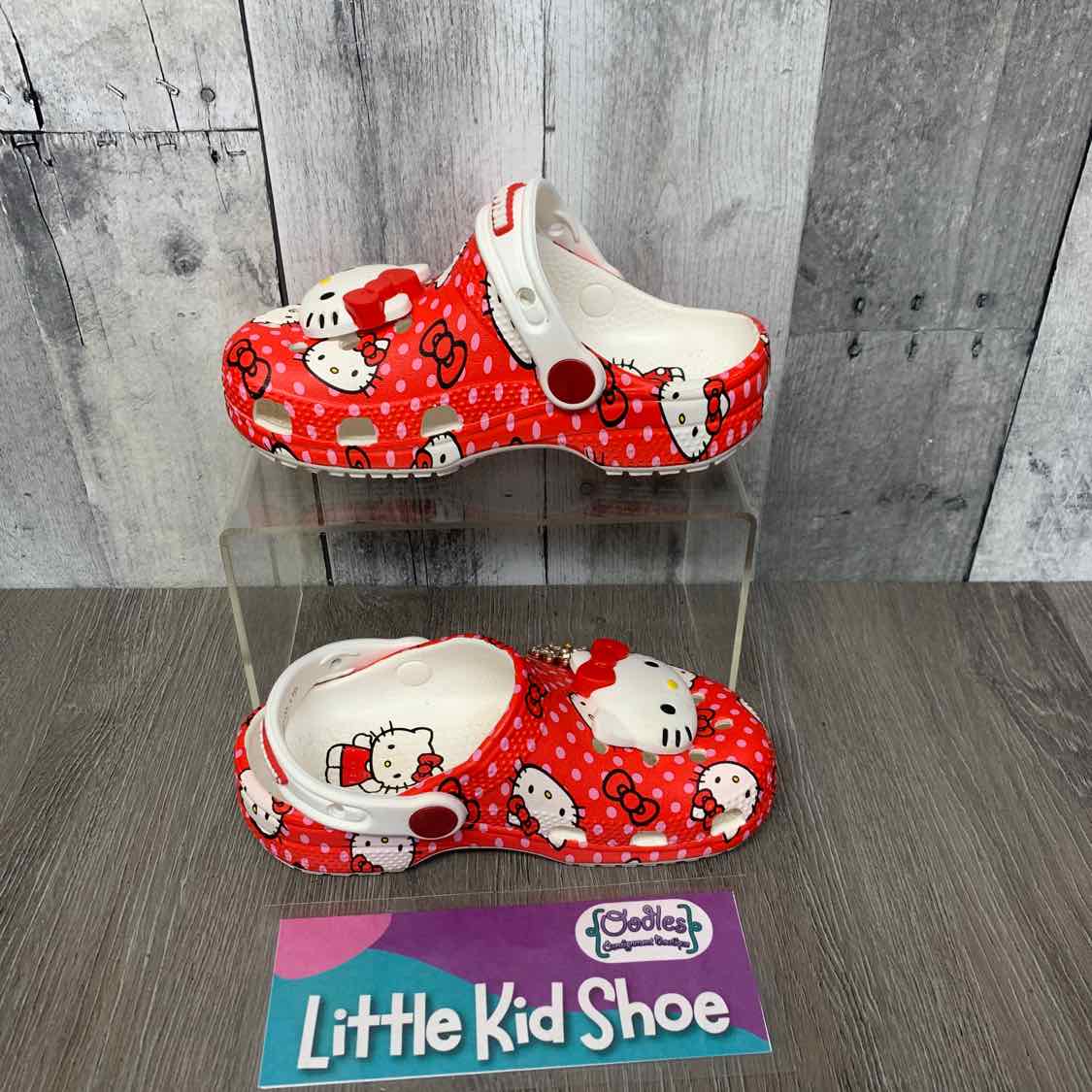 Size 11 Red/White Crocs Water Shoes