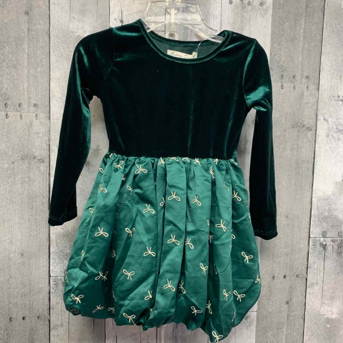Size 2T Green B Brand LS Dress