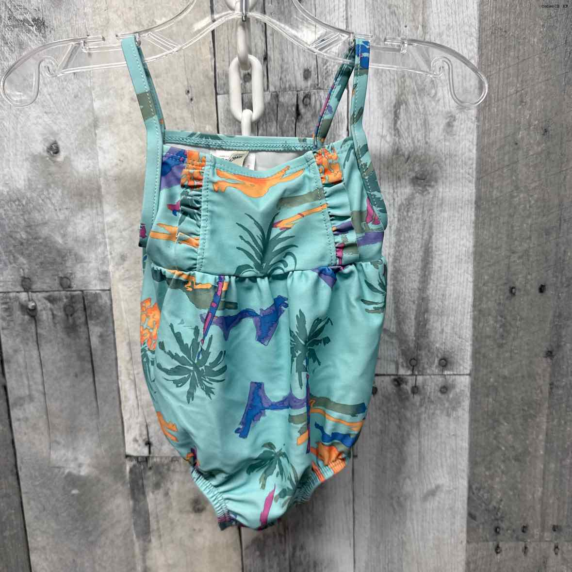 Size 6 Months Blue Print Osh Kosh Swim Suit - 1pc - OodlesCB