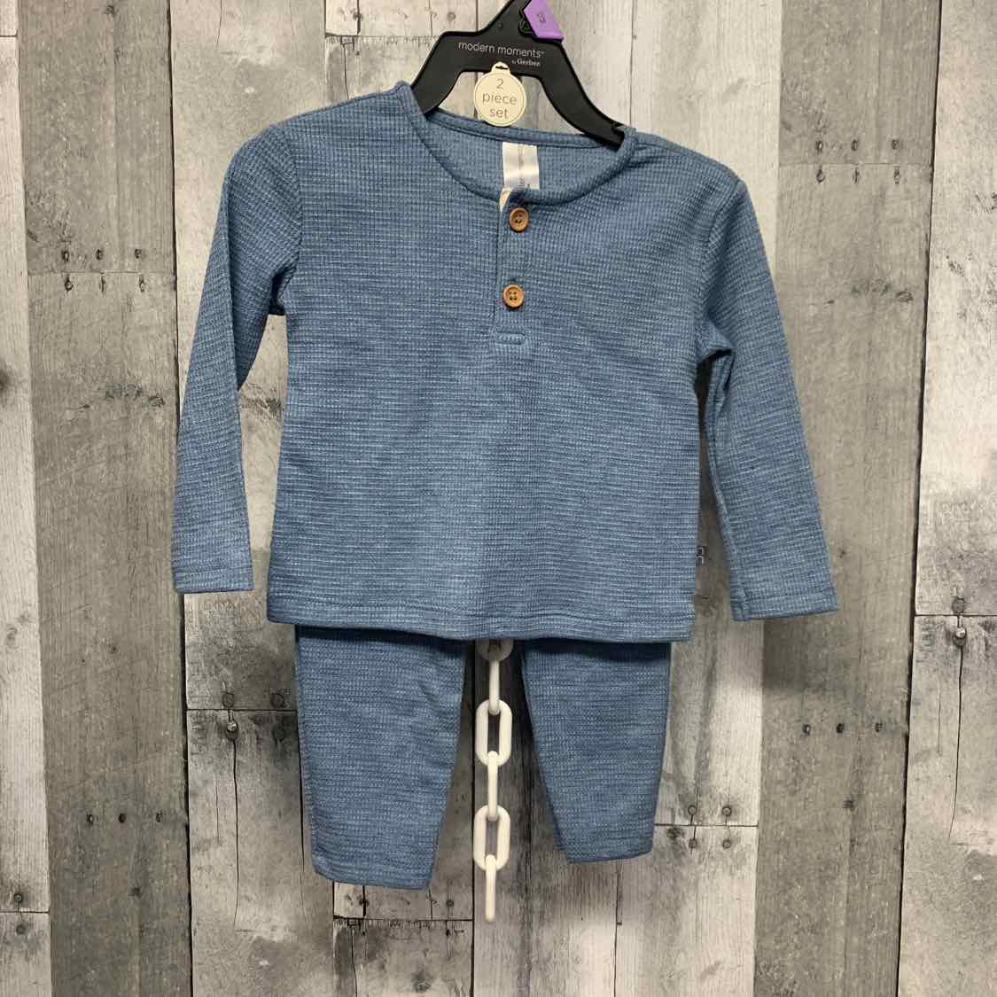 Size 12 Months Blue Modern Moments by Gerber Shirt/Pants