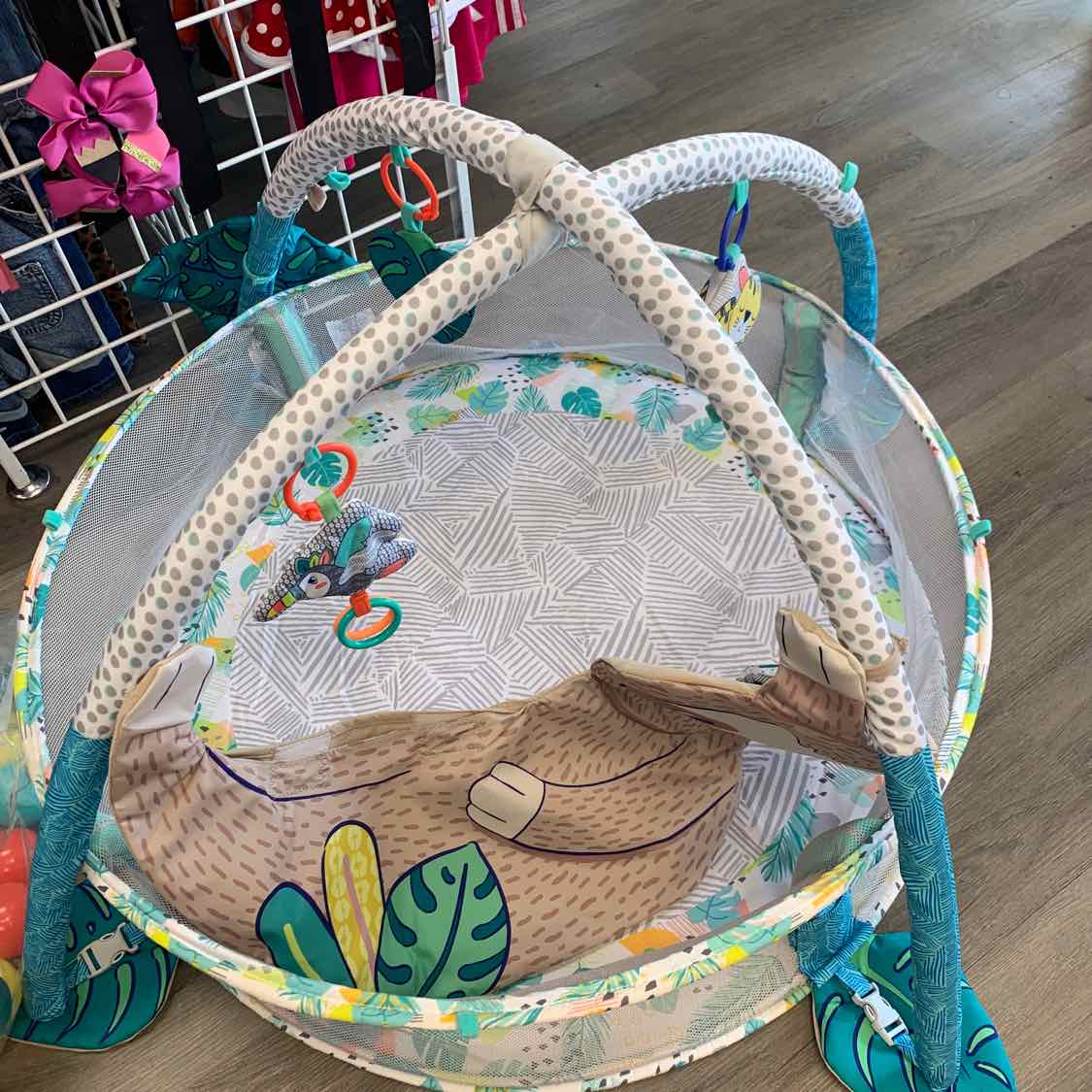 Infantino Gray/Teal Floor Gym