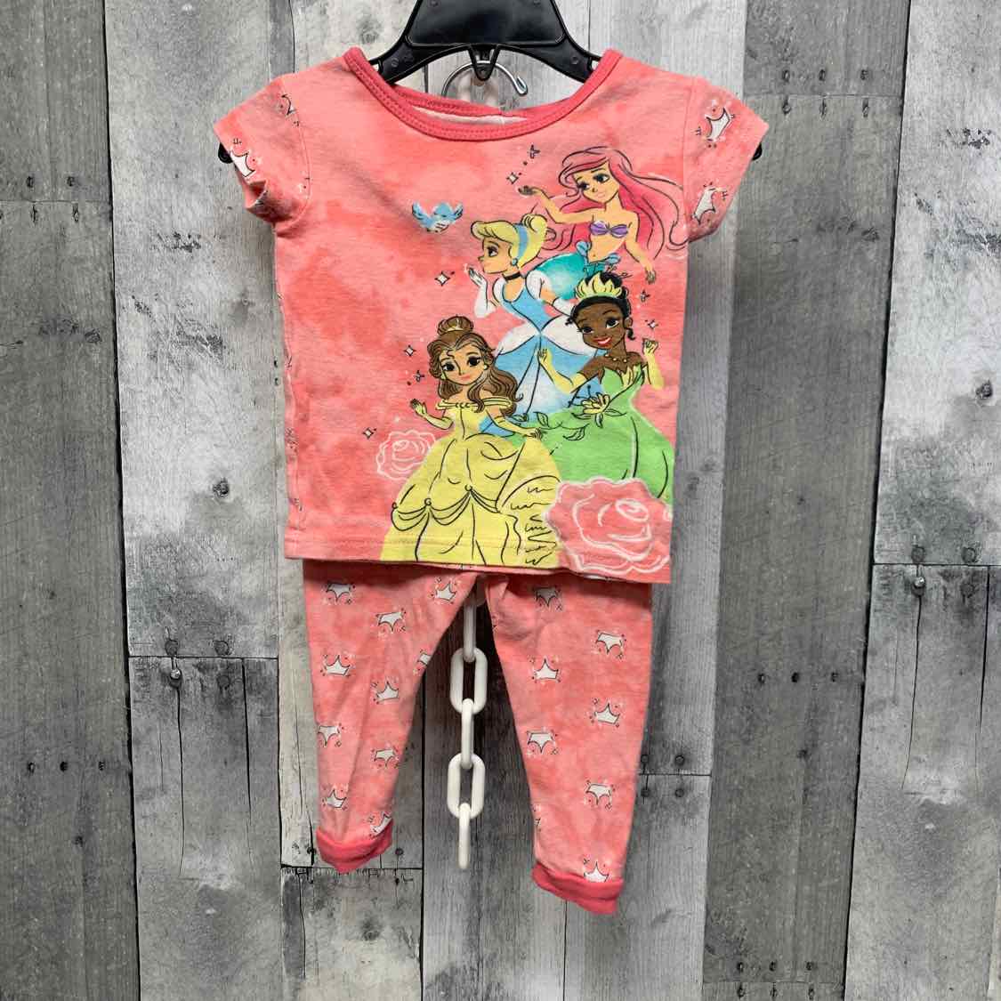 Size 18 Months Pink Graphic Disney 2pc PJs