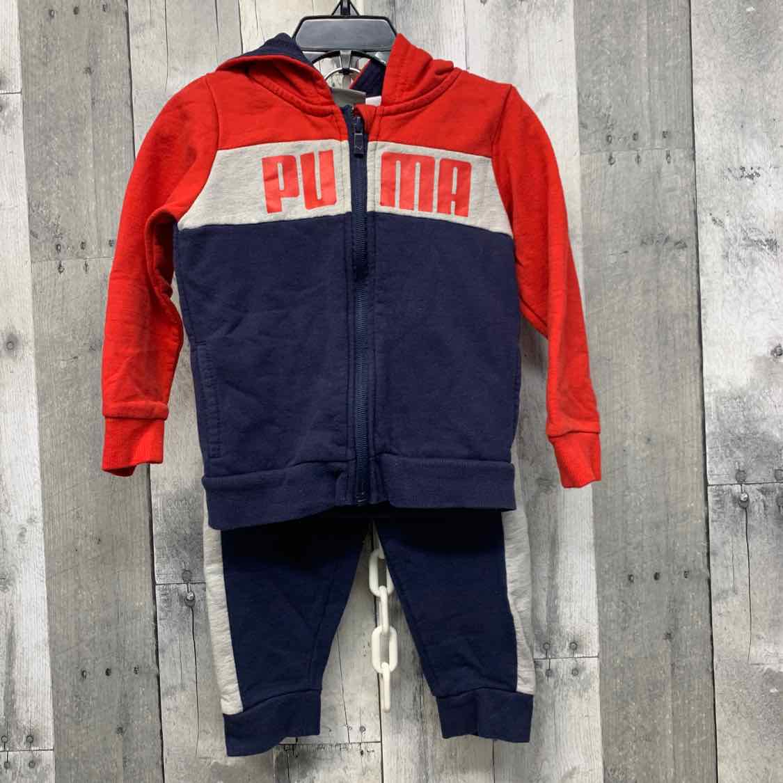 Size 24 Months Navy/Red Puma Jacket/Pants