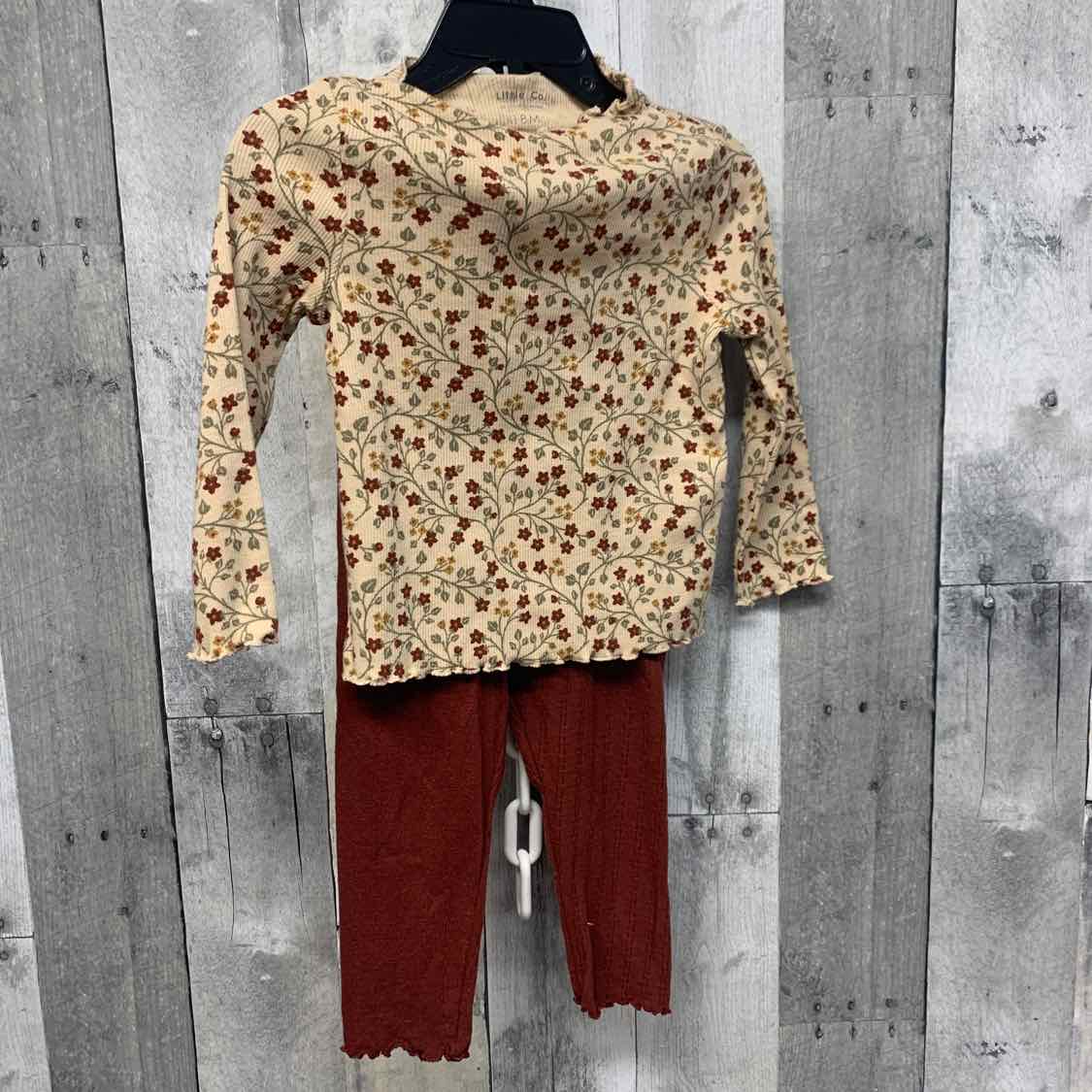 Size 18 Months Tan/Red Mid Brand Shirt/Leggings